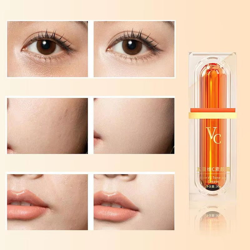 Vitamin C Hydrating Facial Essence Cream for Brightening and Firming - Enriched with Five Essential Vitamin C Components