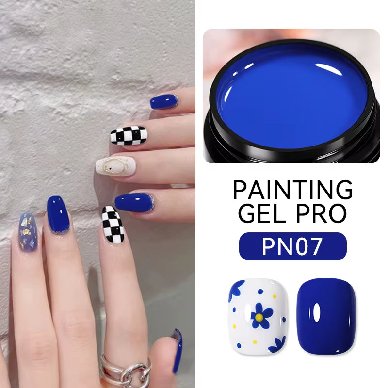 5ml UV Spider Drawing Gel Nail Polish in White, Black, and Silver for Professional Manicure Art