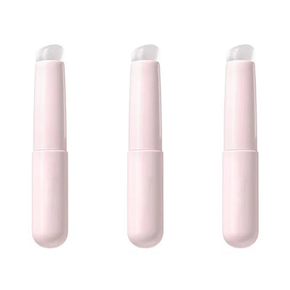Silicone Lip Brush with Protective Cap and Angled Concealer Brush for Permanent Makeup Applications