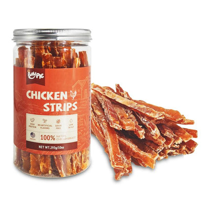 BAYPIE Chicken Jerky Dog Treats – All-Natural, Single-Ingredient Training Treats for Dogs – Made in the USA with Real Dehydrated Chicken – Healthy, High-Protein Dog Snacks – 10 Oz