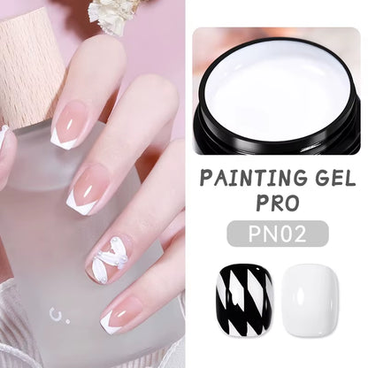 5ml UV Spider Drawing Gel Nail Polish in White, Black, and Silver for Professional Manicure Art