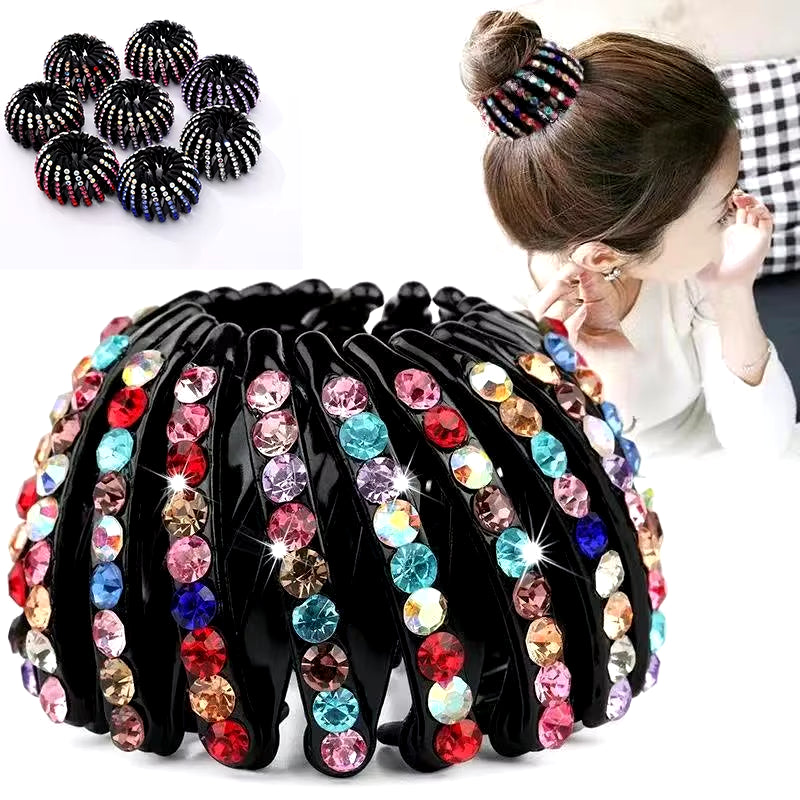 Elegant Bird Nest Shaped Hair Clips for Women - Ponytail Accessories and Magic Braider Tool
