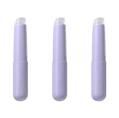 Silicone Lip Brush with Protective Cap and Angled Concealer Brush for Permanent Makeup Applications