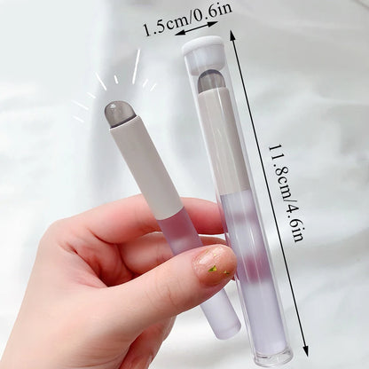 Silicone Lip Brush with Protective Cap and Angled Concealer Brush for Permanent Makeup Applications