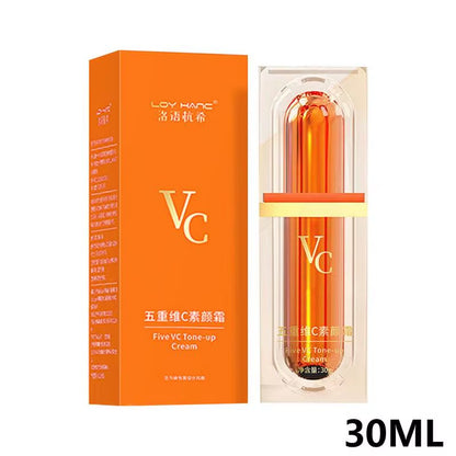 Vitamin C Hydrating Facial Essence Cream for Brightening and Firming - Enriched with Five Essential Vitamin C Components