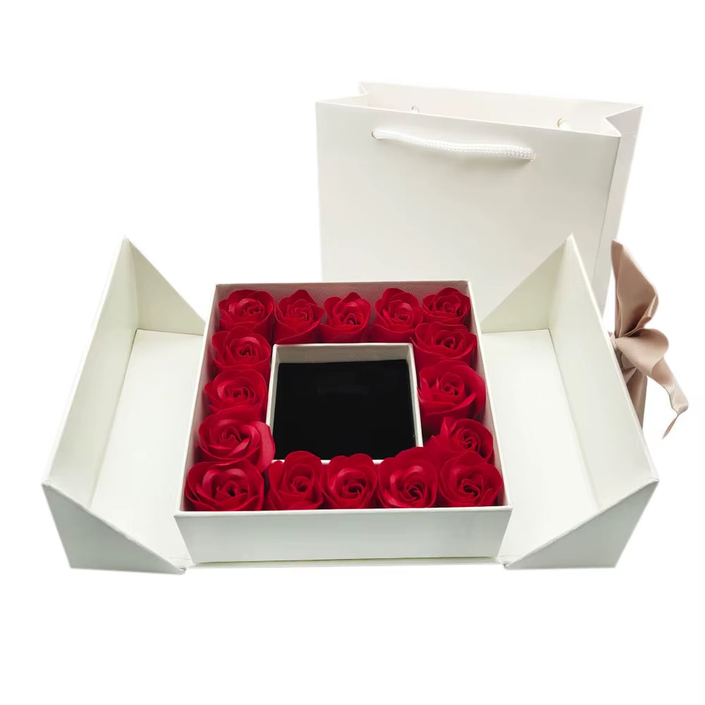 Eternal Roses Gift Box with Heartfelt Necklace - Express Your Love in 100 Languages for Birthdays and Valentine's Day Gifts for Women, Wives, Moms, and Girlfriends