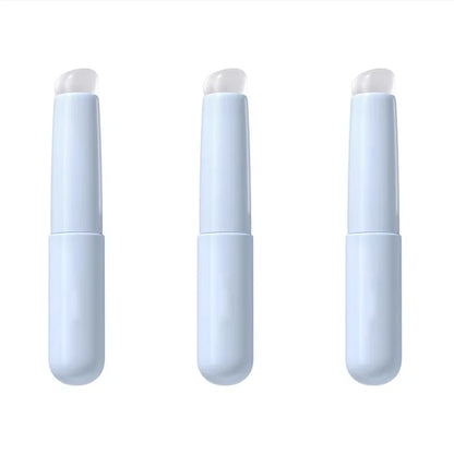 Silicone Lip Brush with Protective Cap and Angled Concealer Brush for Permanent Makeup Applications