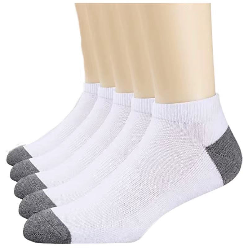 Men's Bamboo Fiber Sports Socks - 5 Pairs of Breathable Cotton Stockings for Autumn and Winter, Sweat-Absorbing and Deodorant Business Socks