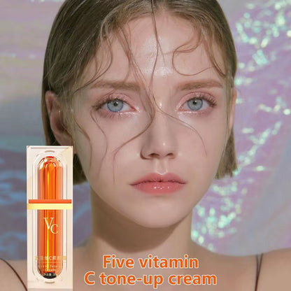 Vitamin C Hydrating Facial Essence Cream for Brightening and Firming - Enriched with Five Essential Vitamin C Components