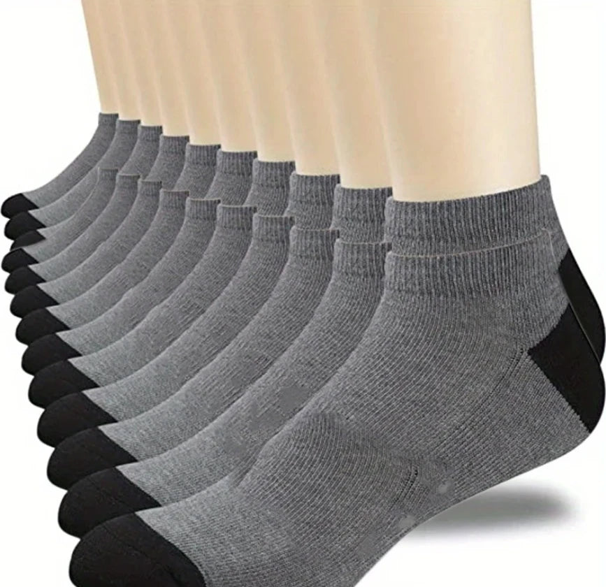 Men's Bamboo Fiber Sports Socks - 5 Pairs of Breathable Cotton Stockings for Autumn and Winter, Sweat-Absorbing and Deodorant Business Socks