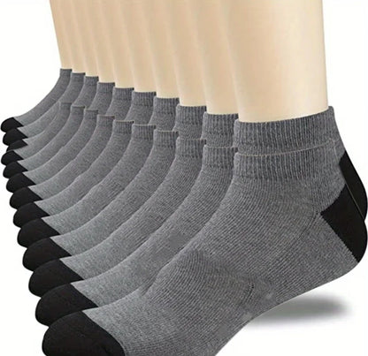 Men's Bamboo Fiber Sports Socks - 5 Pairs of Breathable Cotton Stockings for Autumn and Winter, Sweat-Absorbing and Deodorant Business Socks