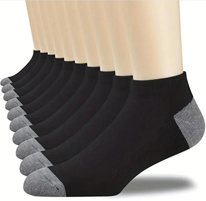 Men's Bamboo Fiber Sports Socks - 5 Pairs of Breathable Cotton Stockings for Autumn and Winter, Sweat-Absorbing and Deodorant Business Socks