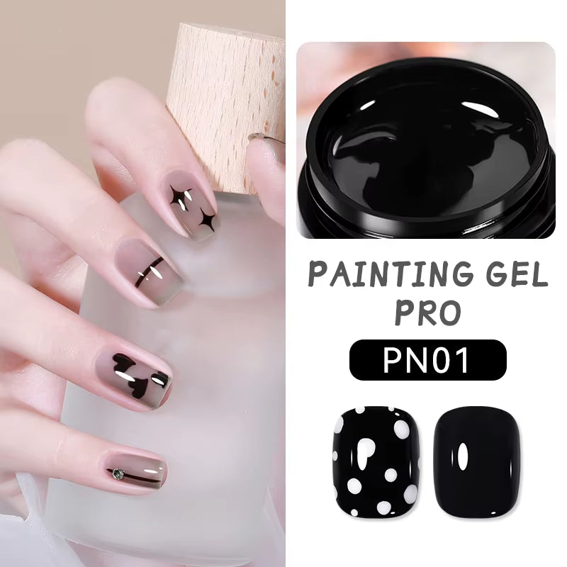5ml UV Spider Drawing Gel Nail Polish in White, Black, and Silver for Professional Manicure Art