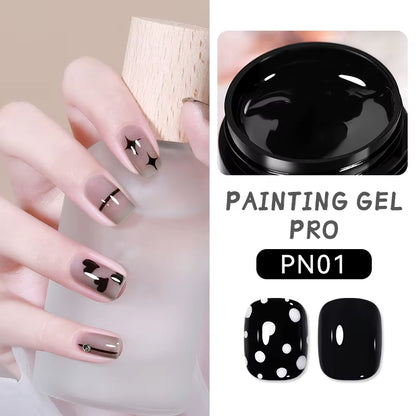 5ml UV Spider Drawing Gel Nail Polish in White, Black, and Silver for Professional Manicure Art