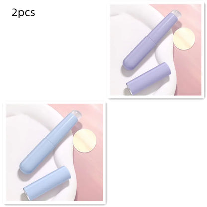 Silicone Lip Brush with Protective Cap and Angled Concealer Brush for Permanent Makeup Applications