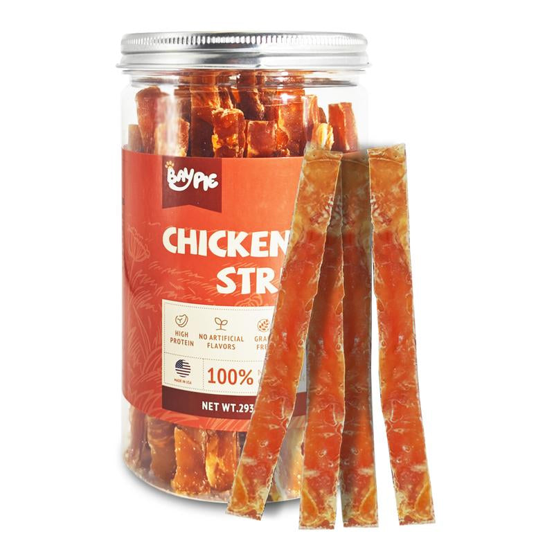 BAYPIE Chicken Jerky Dog Treats – All-Natural, Single-Ingredient Training Treats for Dogs – Made in the USA with Real Dehydrated Chicken – Healthy, High-Protein Dog Snacks – 10 Oz