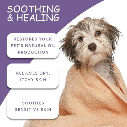 ROZINO 5-In-1 Lavender Pet Wash for Cats & Dogs. Cleans, Soothes, Detoxes, Eases Dry/Itch, Resists UV, Aids Repair. Friendly Formula, Gentle, 100G